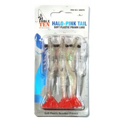 Force Ten Halo-Pink Tail Soft Plastic Prawn Lure
